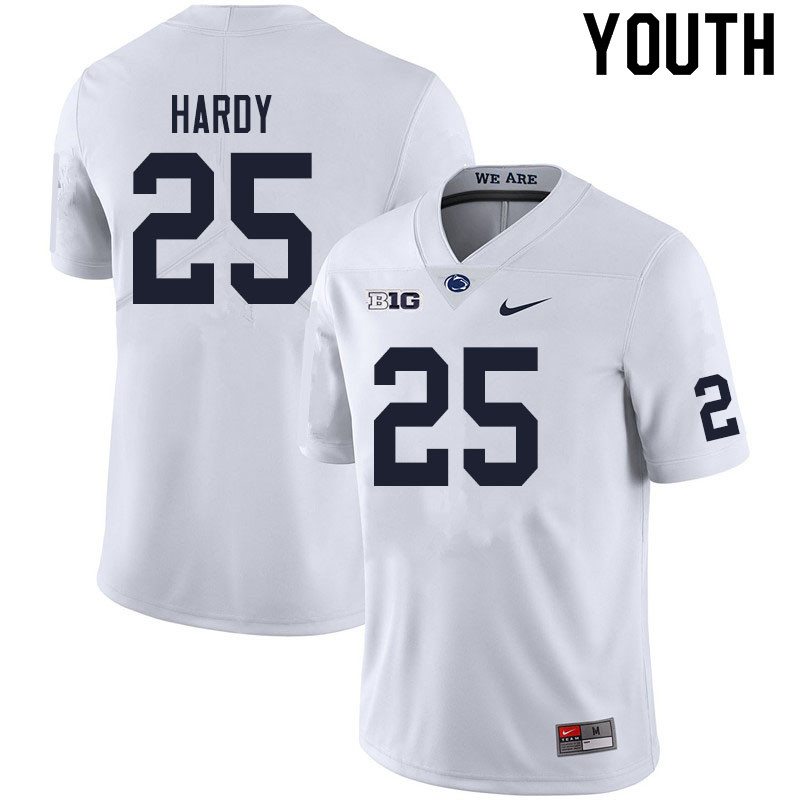 Youth #25 Daequan Hardy Penn State Nittany Lions College Football Jerseys Sale-White - Click Image to Close